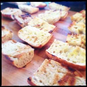 Toasted bread.  Always toast the bread.  Mmmm